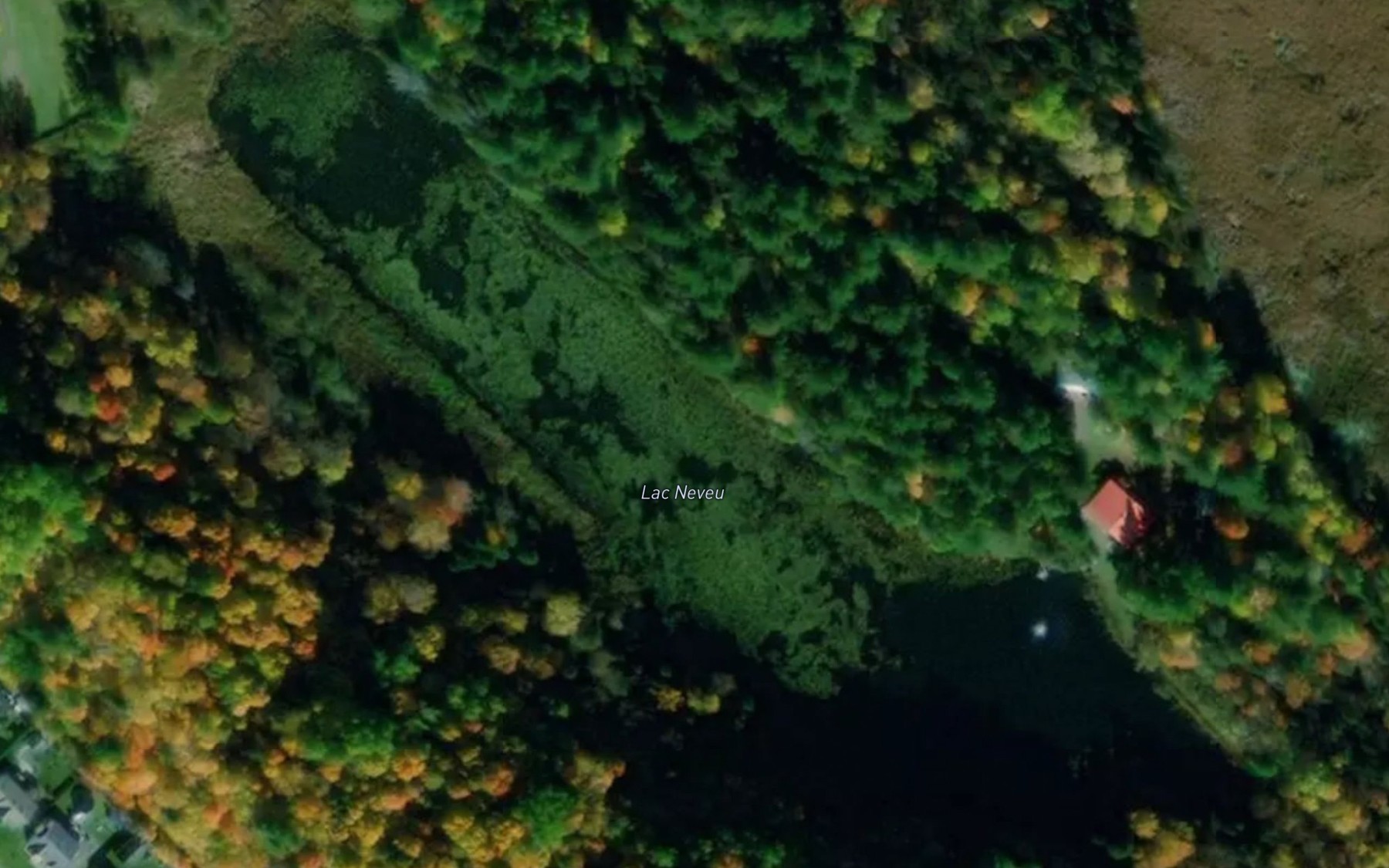 Satellite map of the Lac Neveu