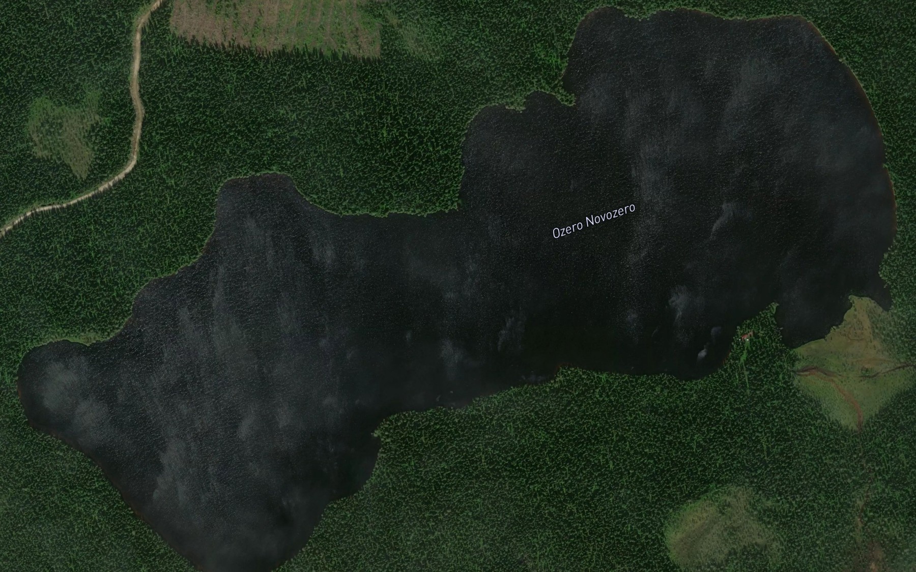 Satellite map of the Ozero Novozero