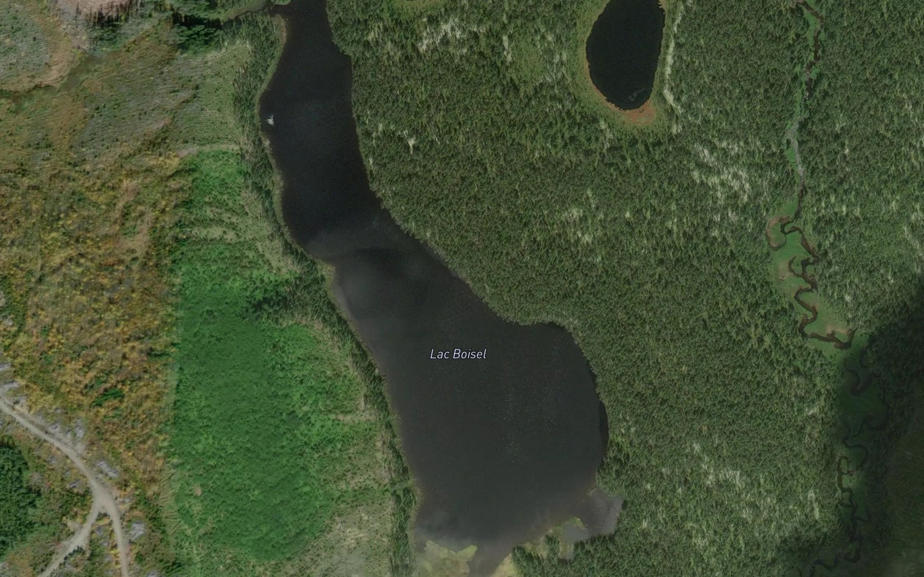 Satellite map of the Lac Boisel