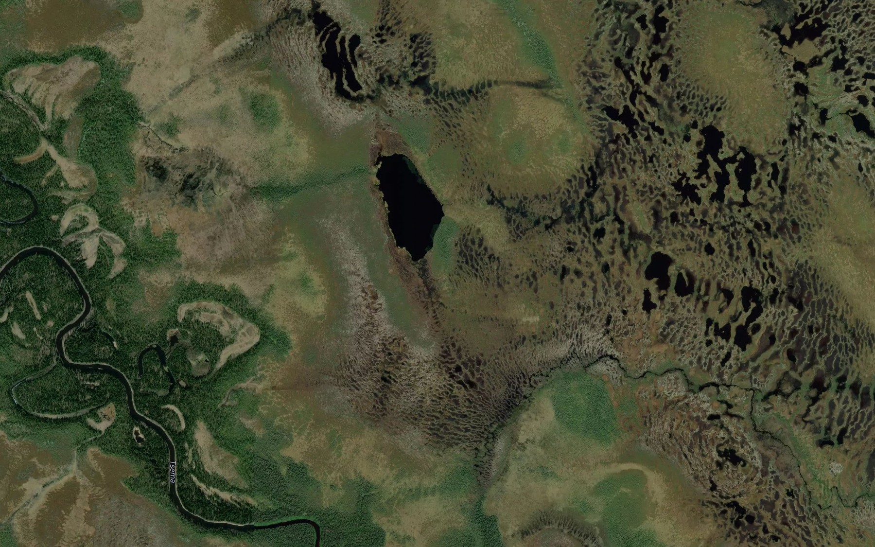 Satellite map of the Ozero Svetloye