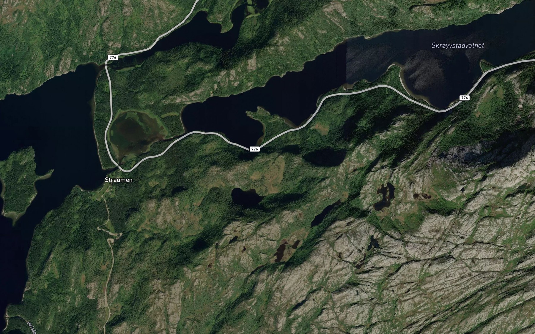 Satellite map of the Forronessbekken