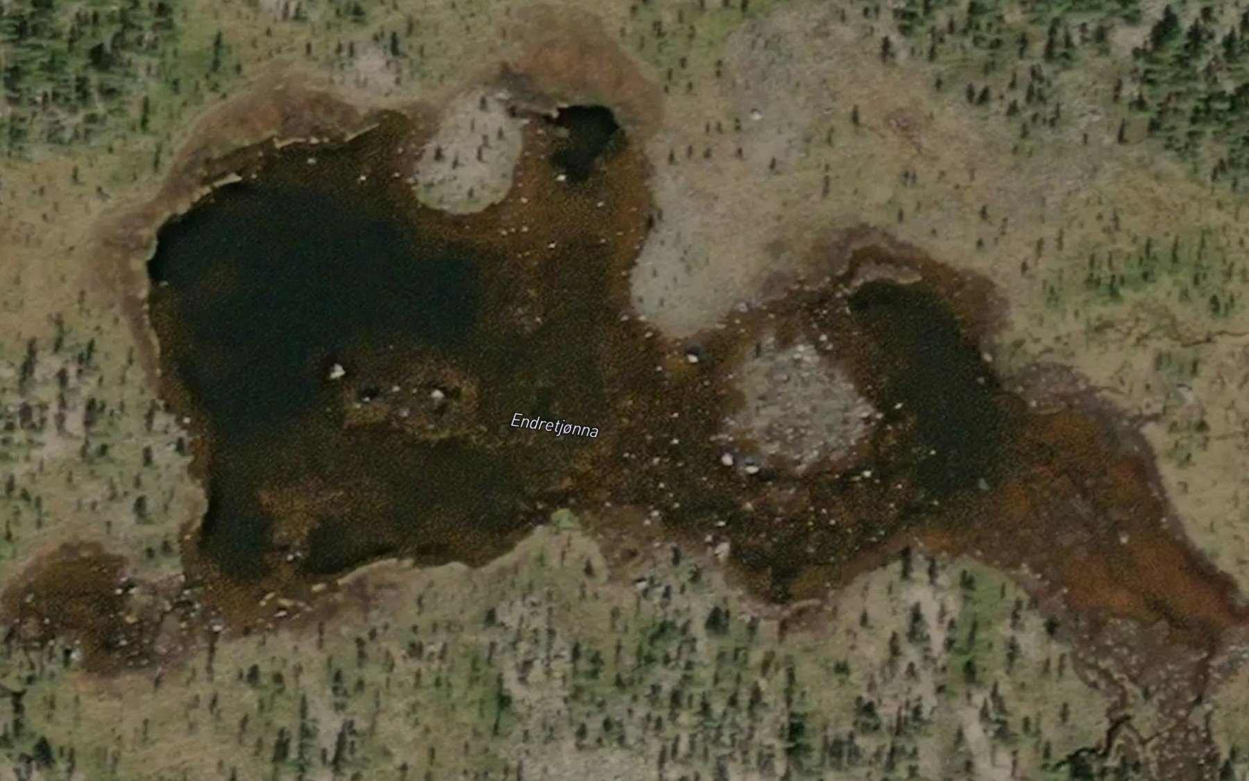 Satellite map of the Endretjonna