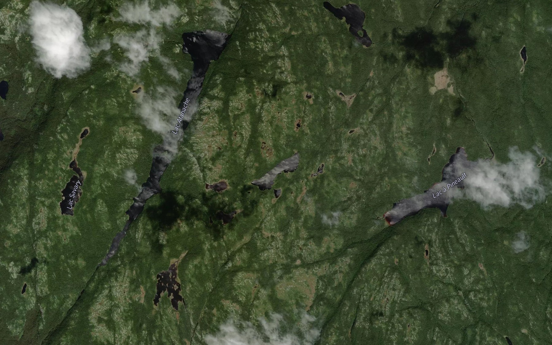 Satellite map of the Lac des Claireurs