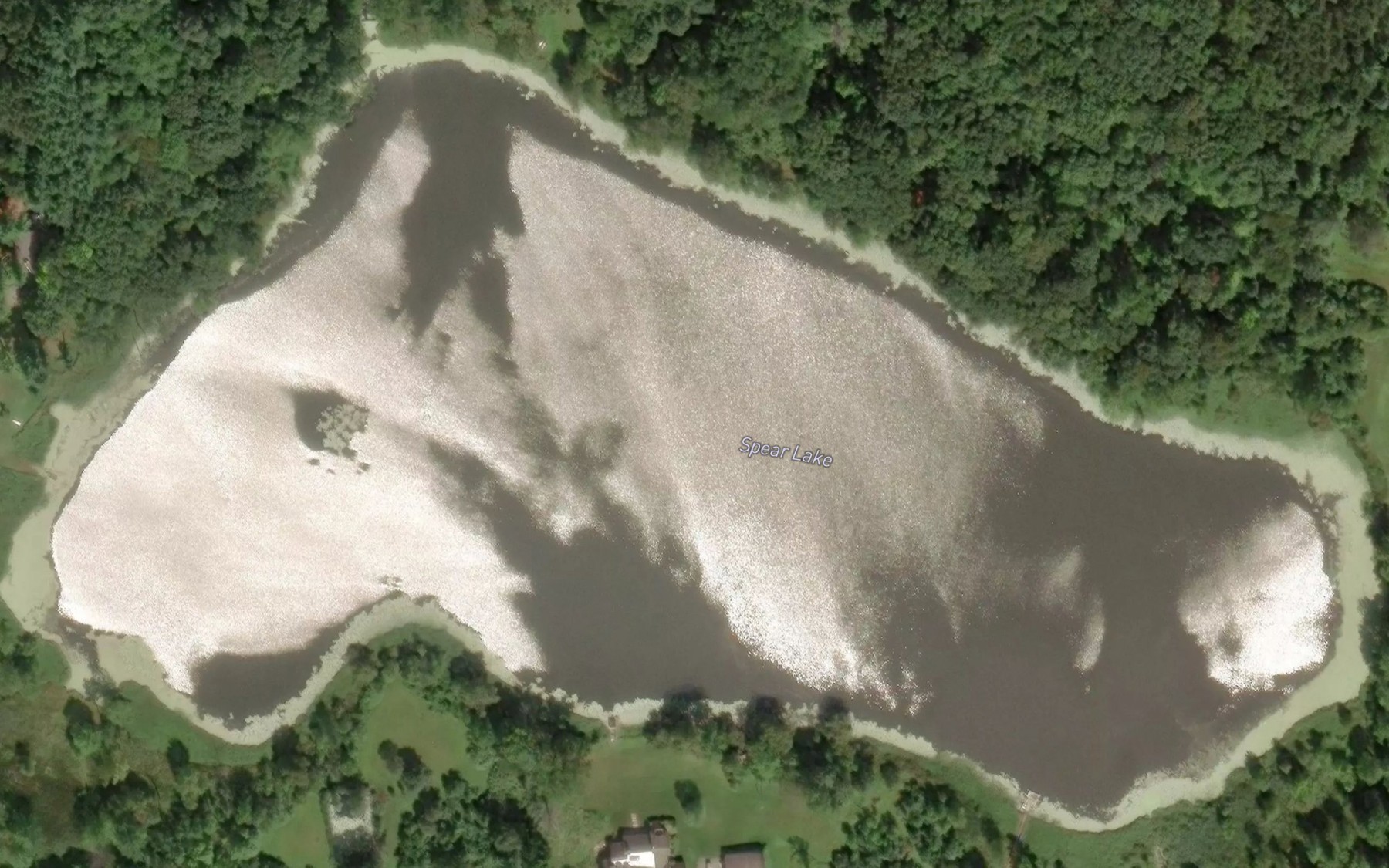 Satellite map of the Spear Lake