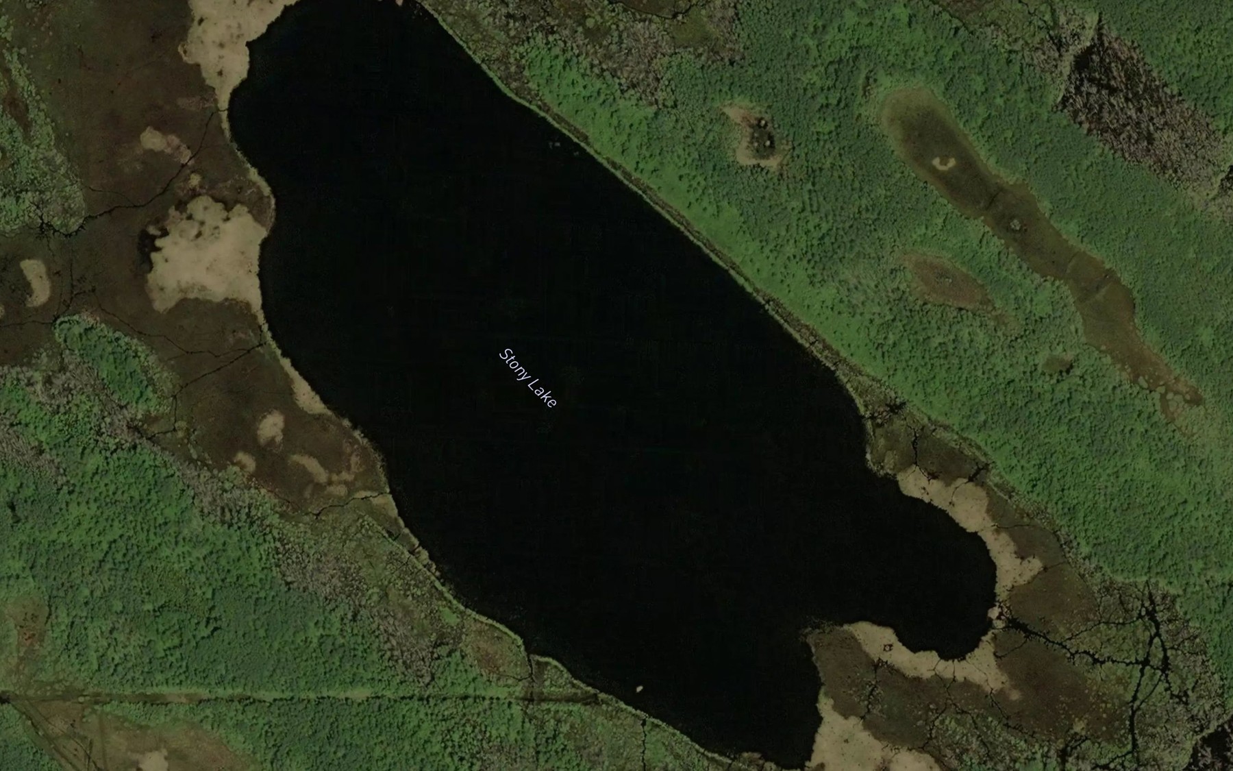 Satellite map of the Stony Lake