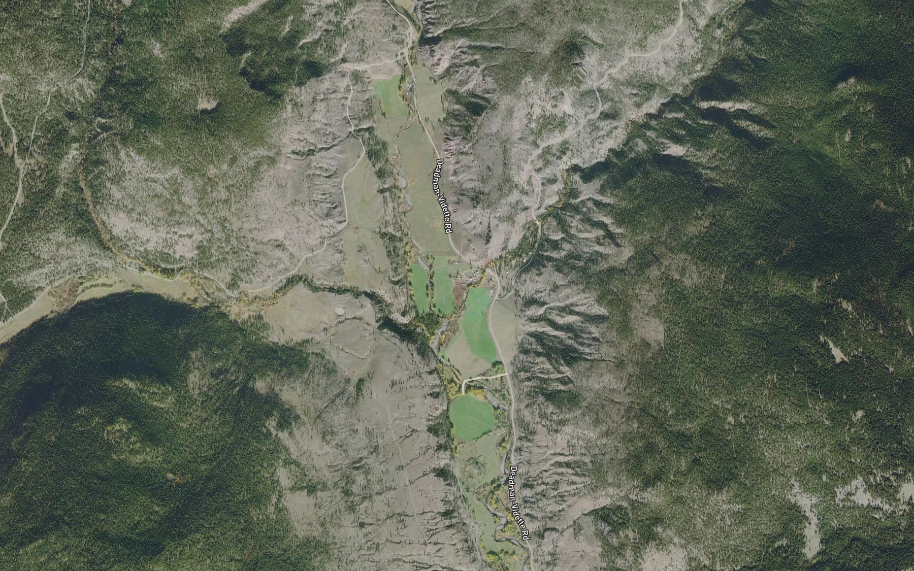 Satellite map of the Clemes Creek