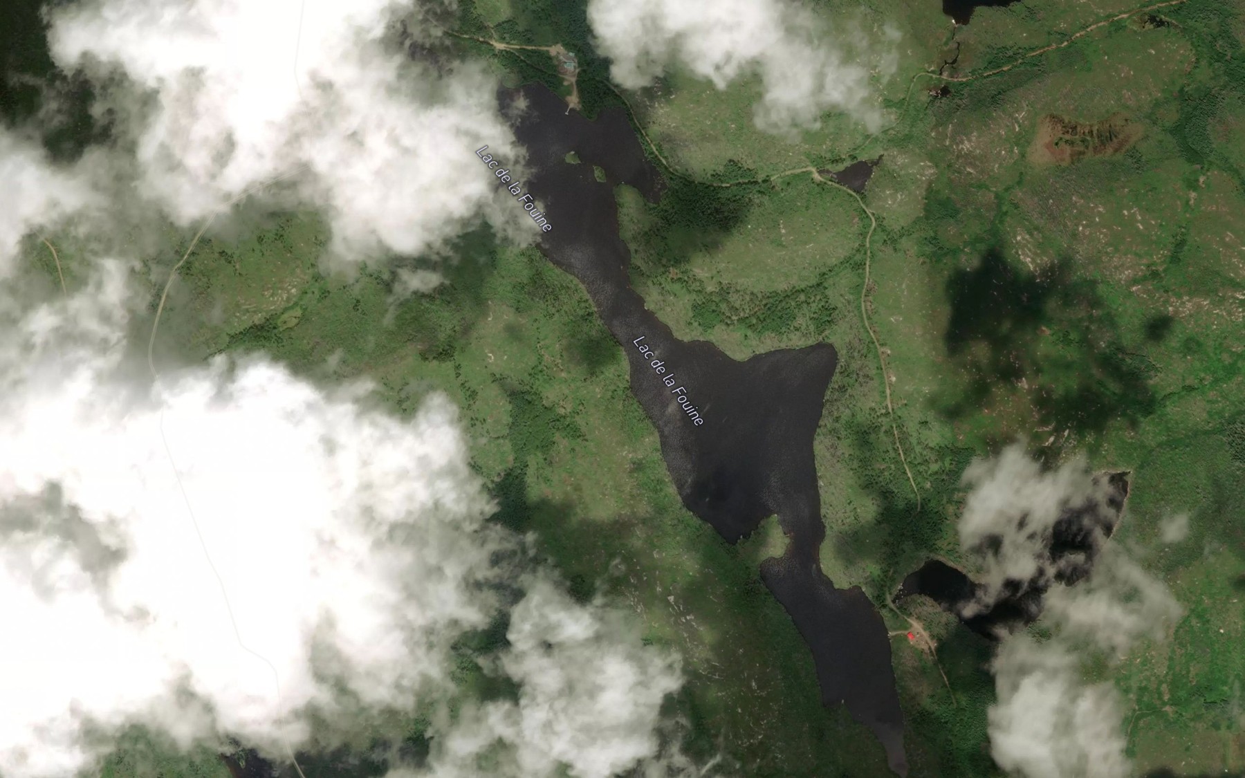 Satellite map of the Lac de la Fouine