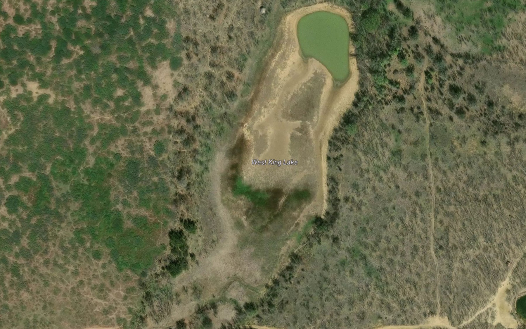 Satellite map of the West King Lake