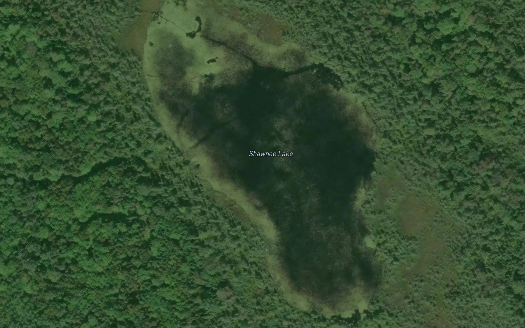Satellite map of the Shawnee Lake