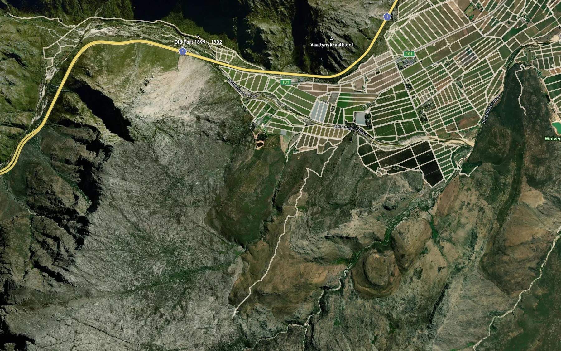 Satellite map of the Waterkloof