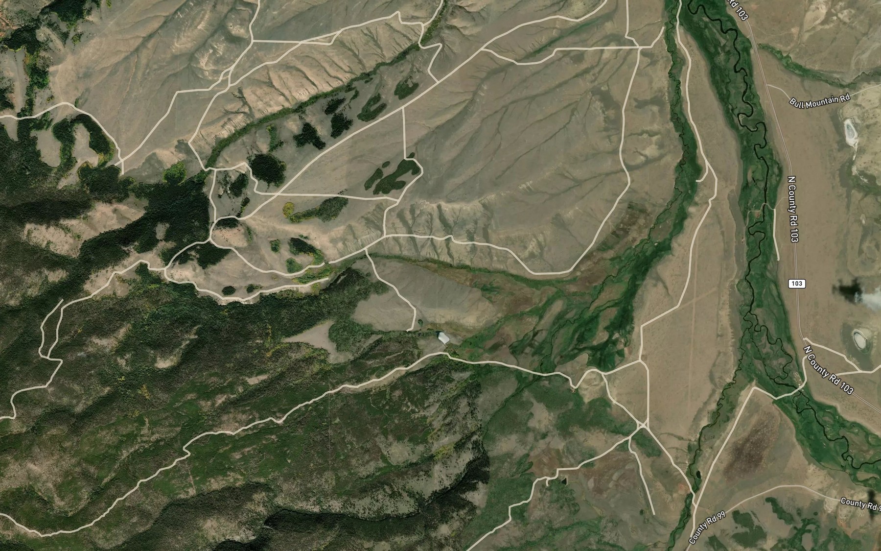 Satellite map of the Homestead Ditch 1