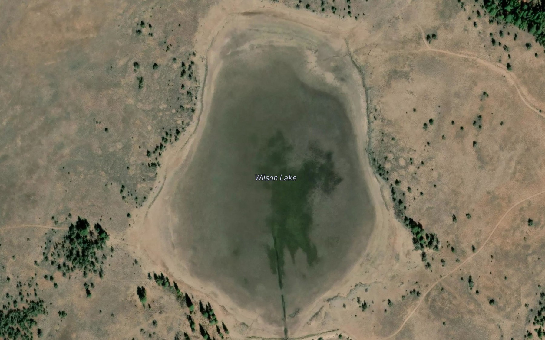 Satellite map of the Wilson Lake