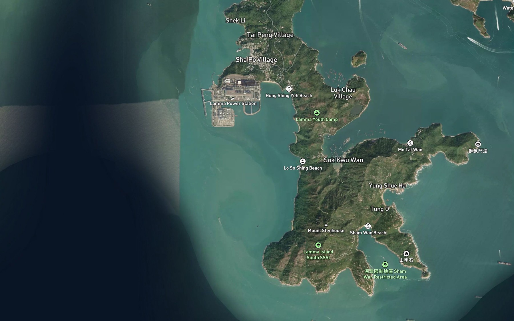 Satellite map of the Ha Mei Wan
