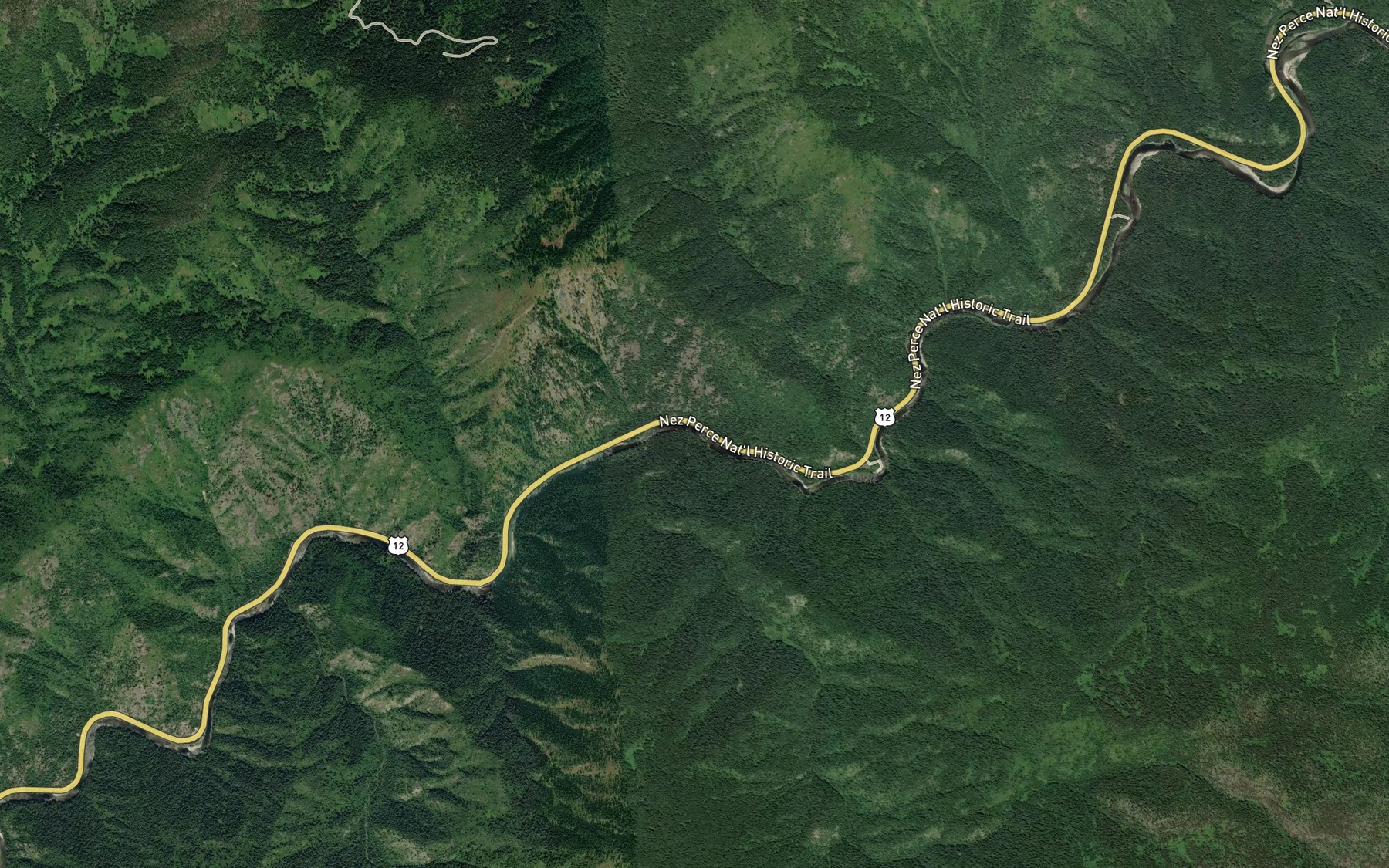 Satellite map of the Eagle Mountain Creek