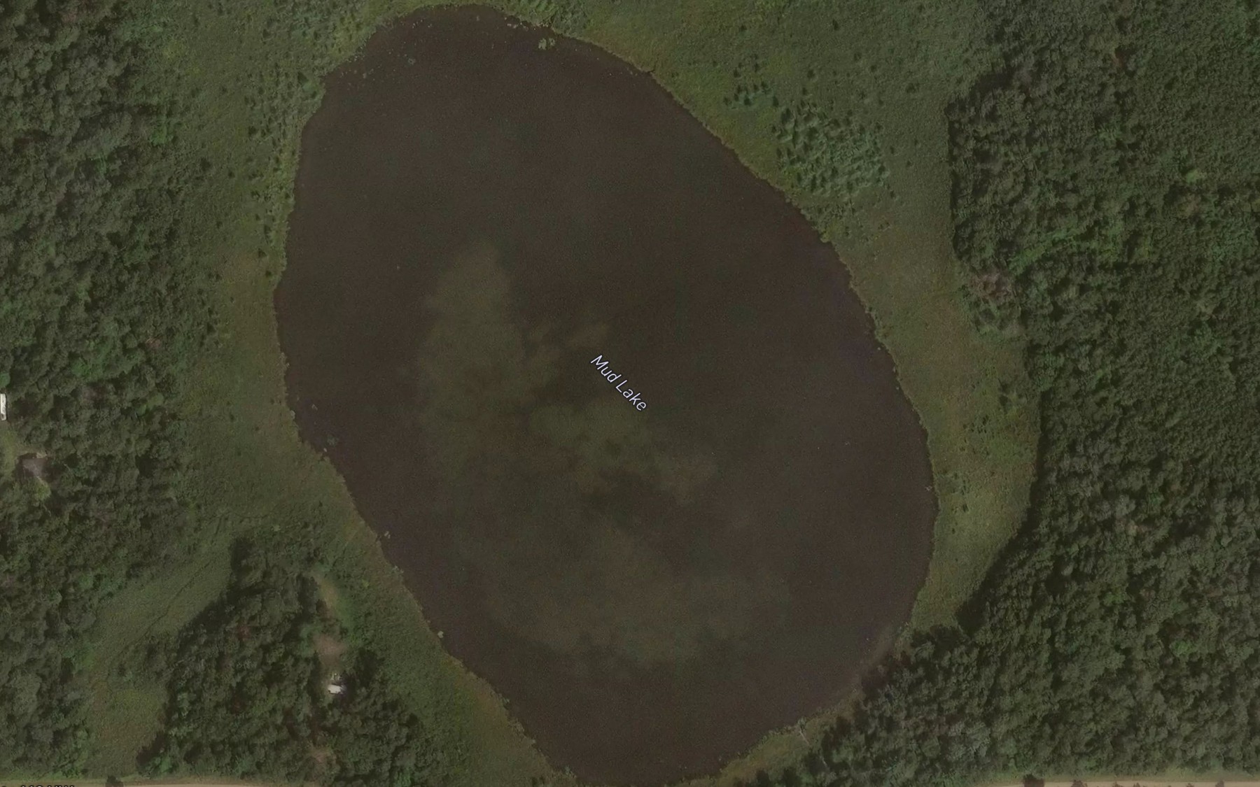 Satellite map of the Mud Lake
