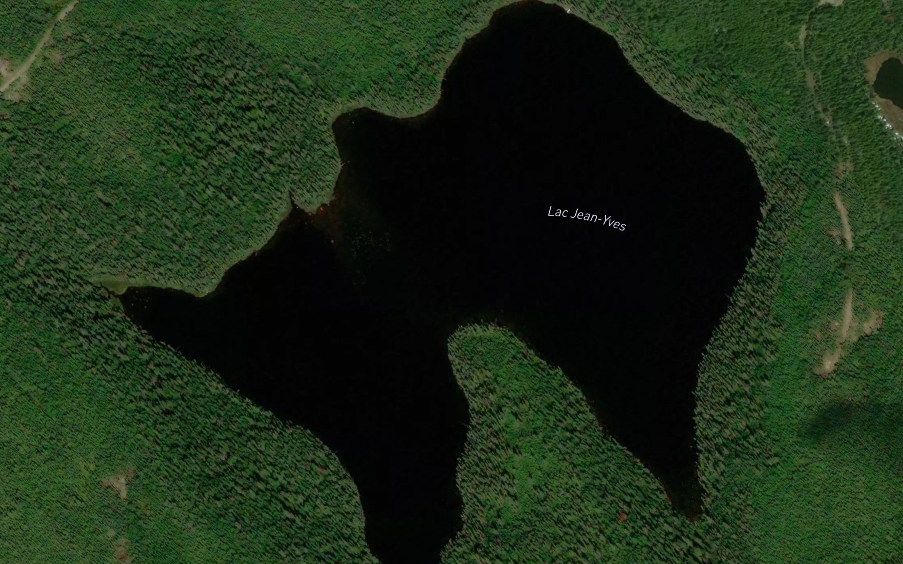 Satellite map of the Lac Jean-Yves