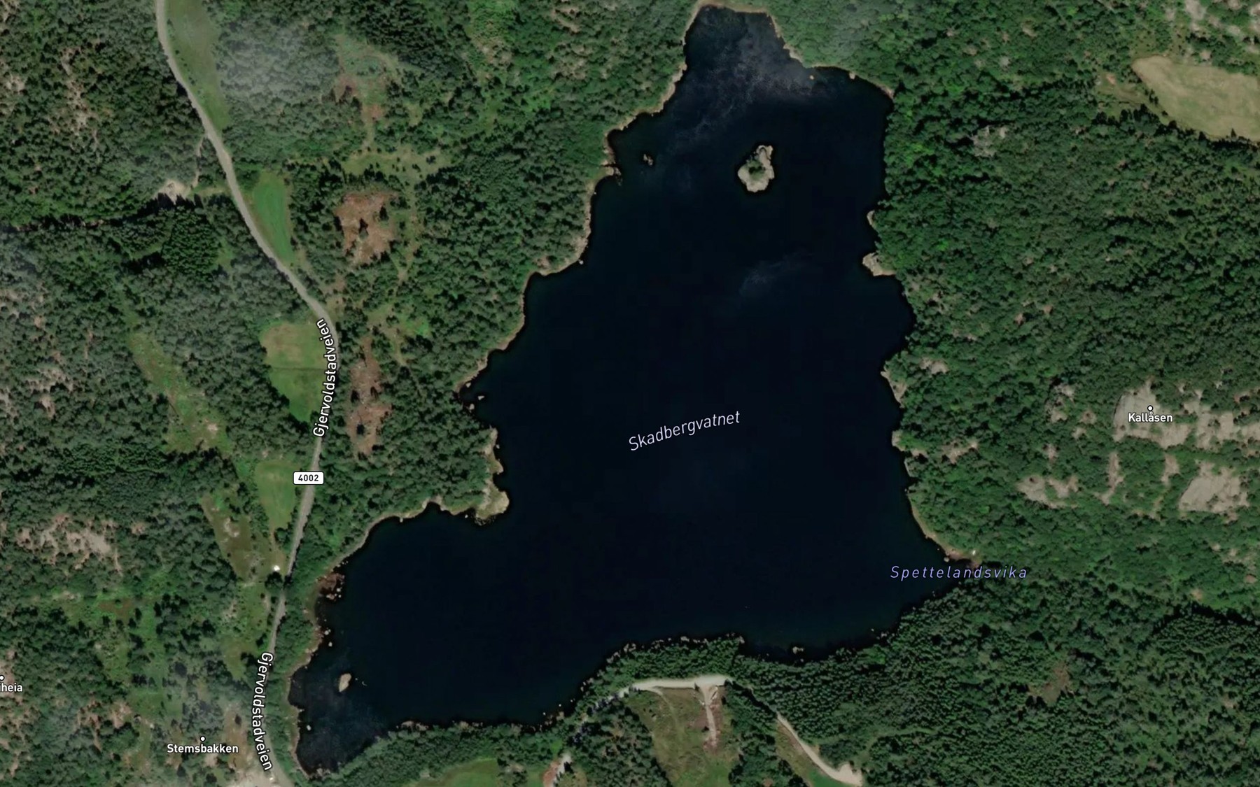 Satellite map of the Skadbergvatnet