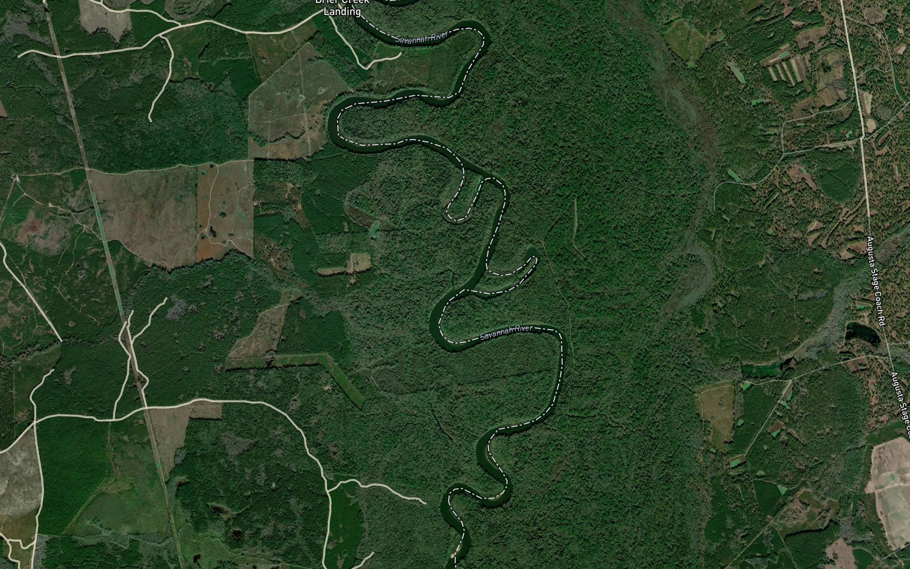 Satellite map of the Buck Creek