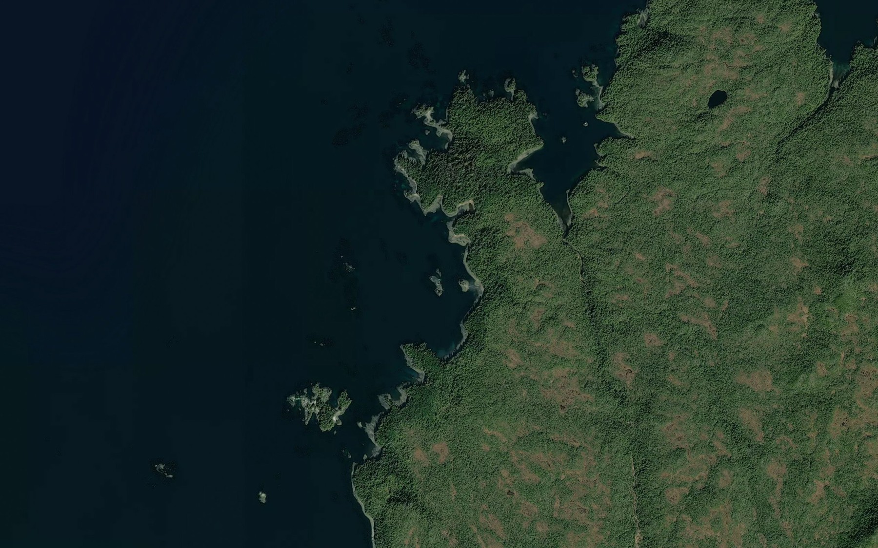 Satellite map of the Aguirre Bay