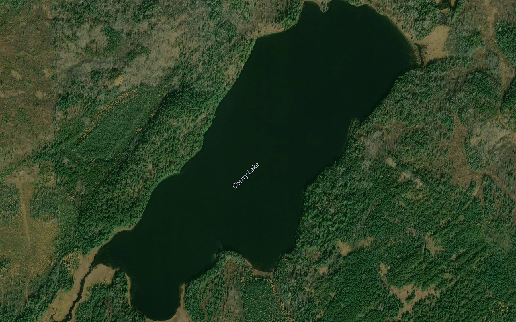 Satellite map of the Cherry Lake