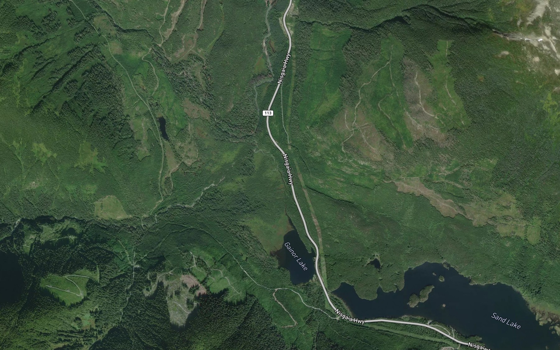 Satellite map of the Poupard Creek