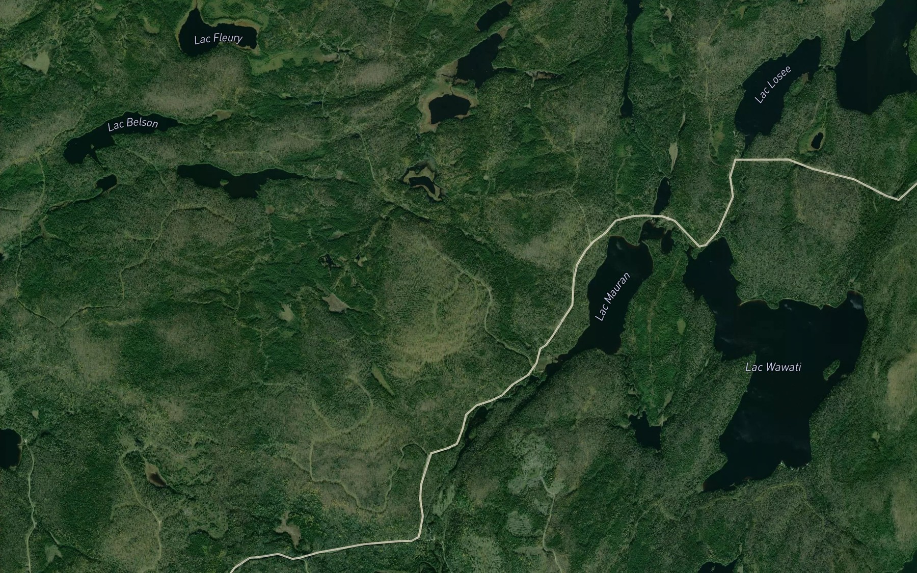 Satellite map of the Lac Tordu