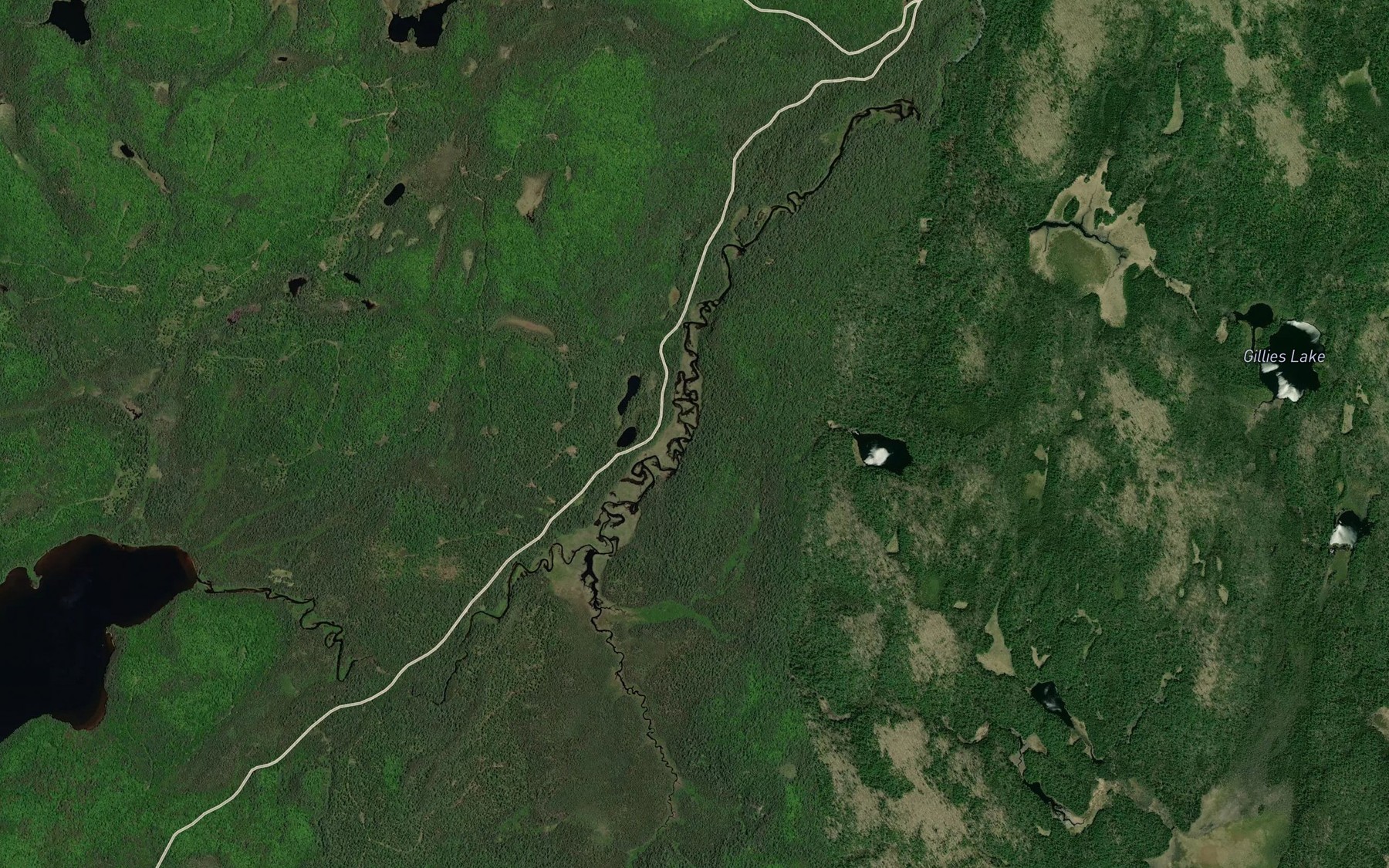 Satellite map of the Songean Creek