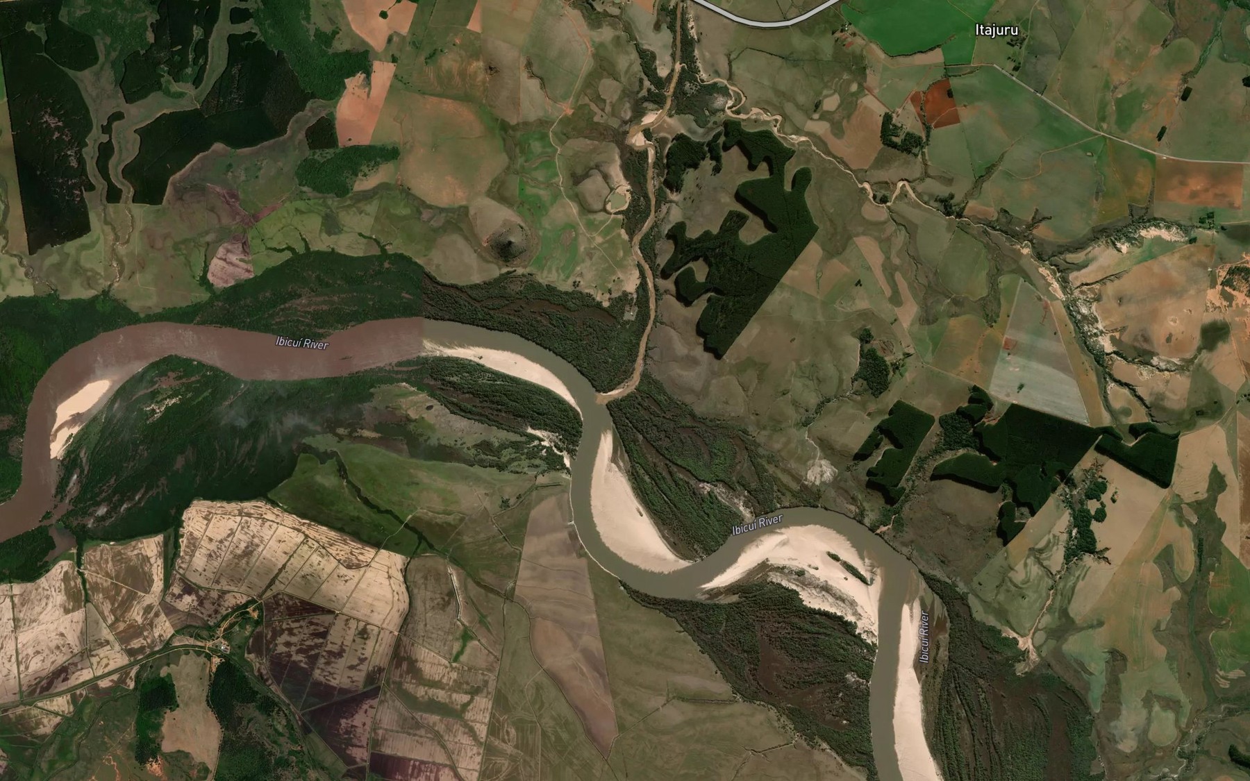 Satellite map of the Arroio Inhacunda