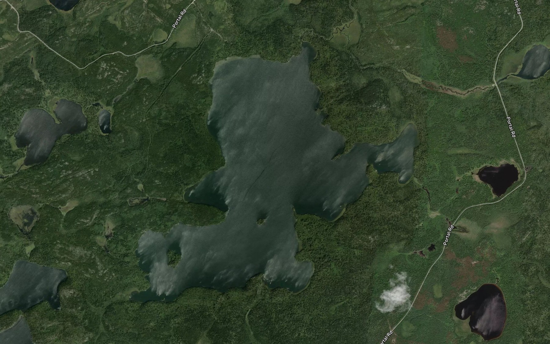 Satellite map of the Sup Lake