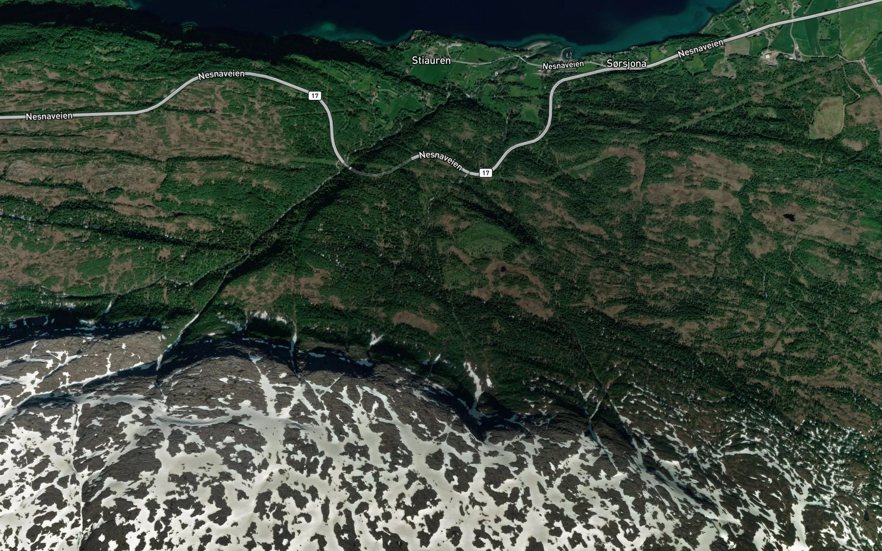 Satellite map of the Laskbekken