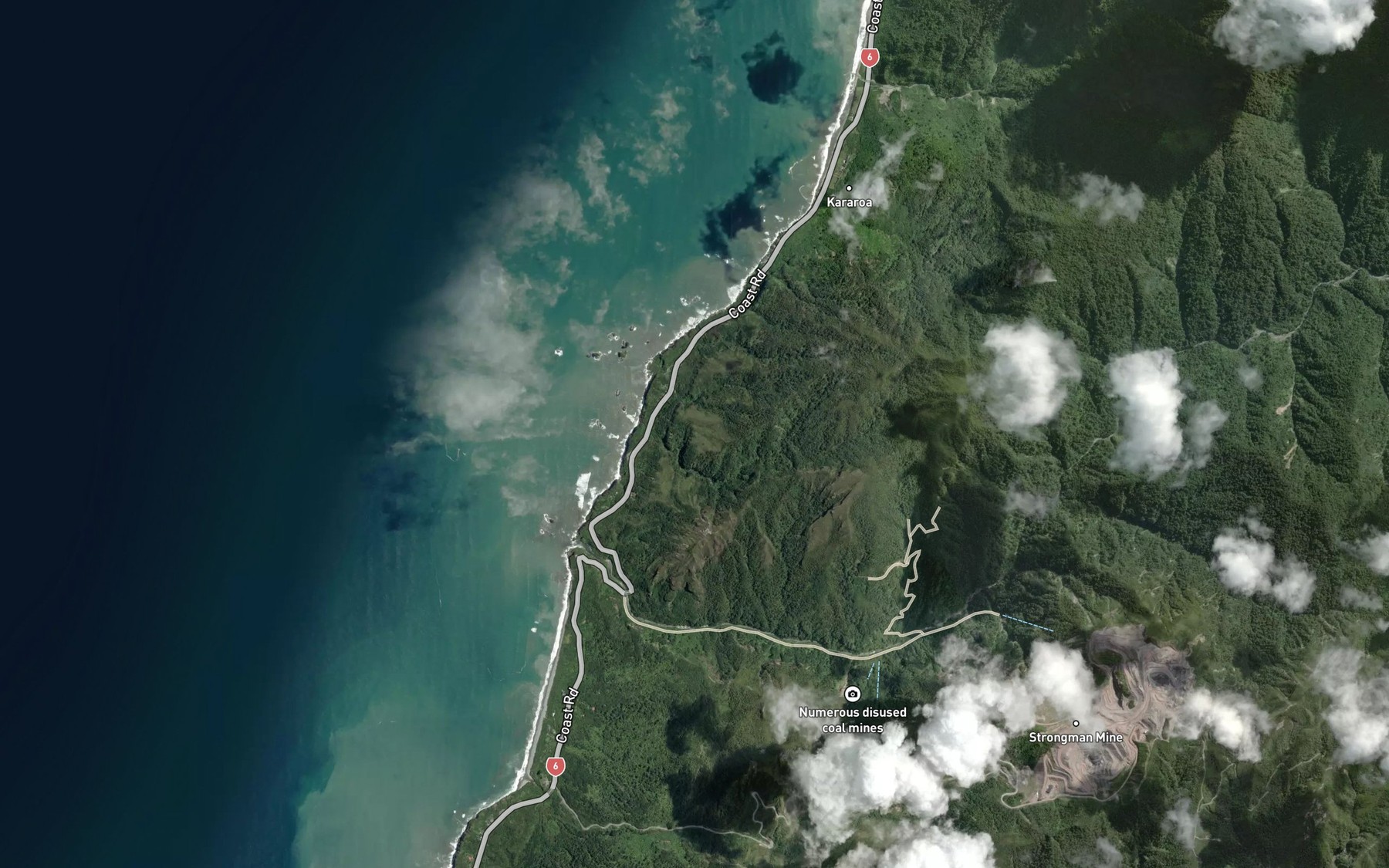 Satellite map of the Eleven Mile Creek