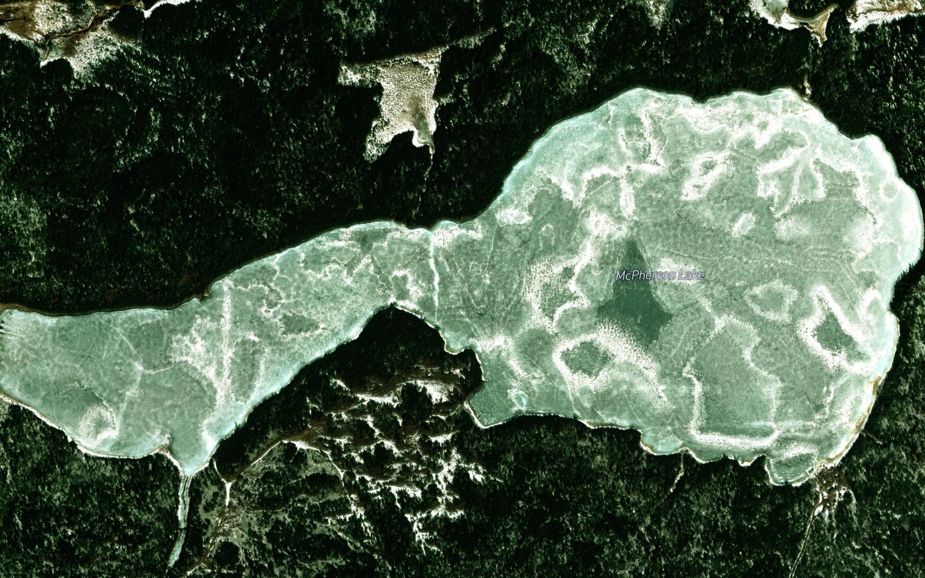 Satellite map of the McPherson Lake