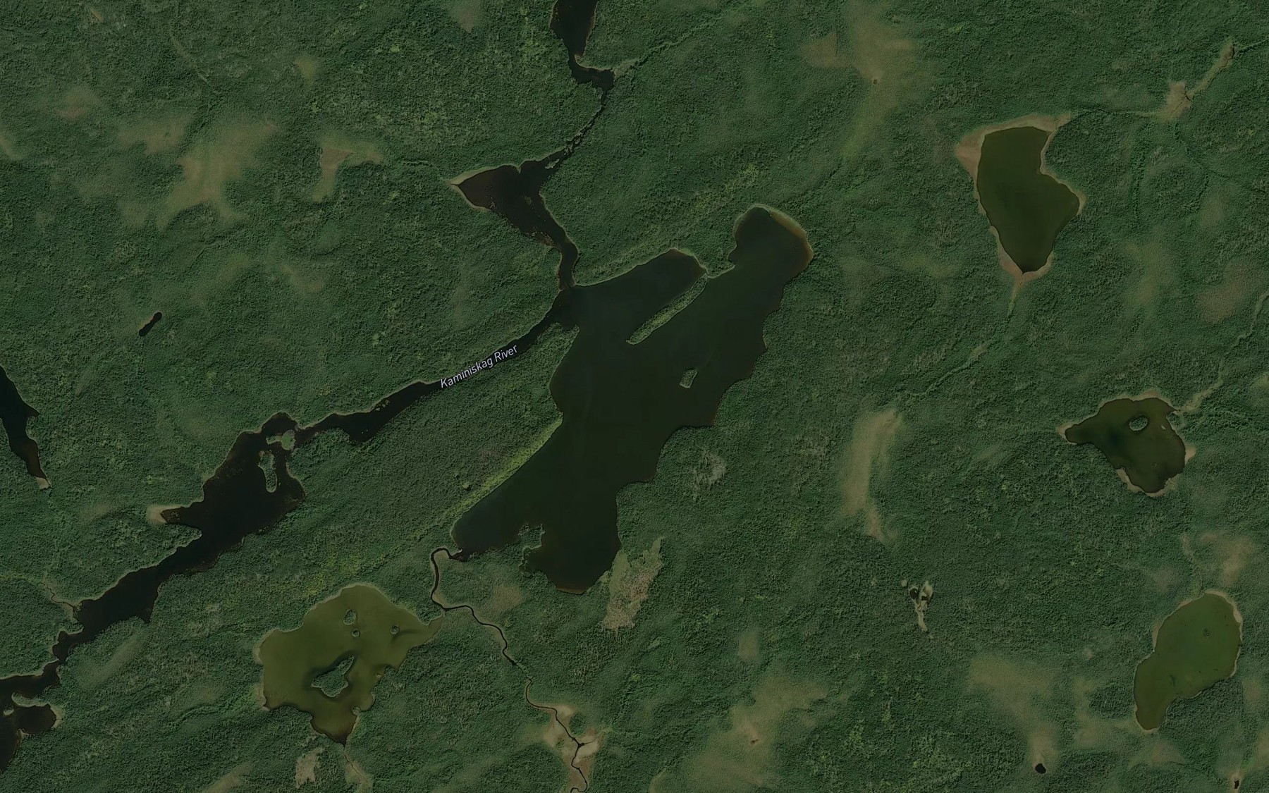 Satellite map of the Deshane Lake