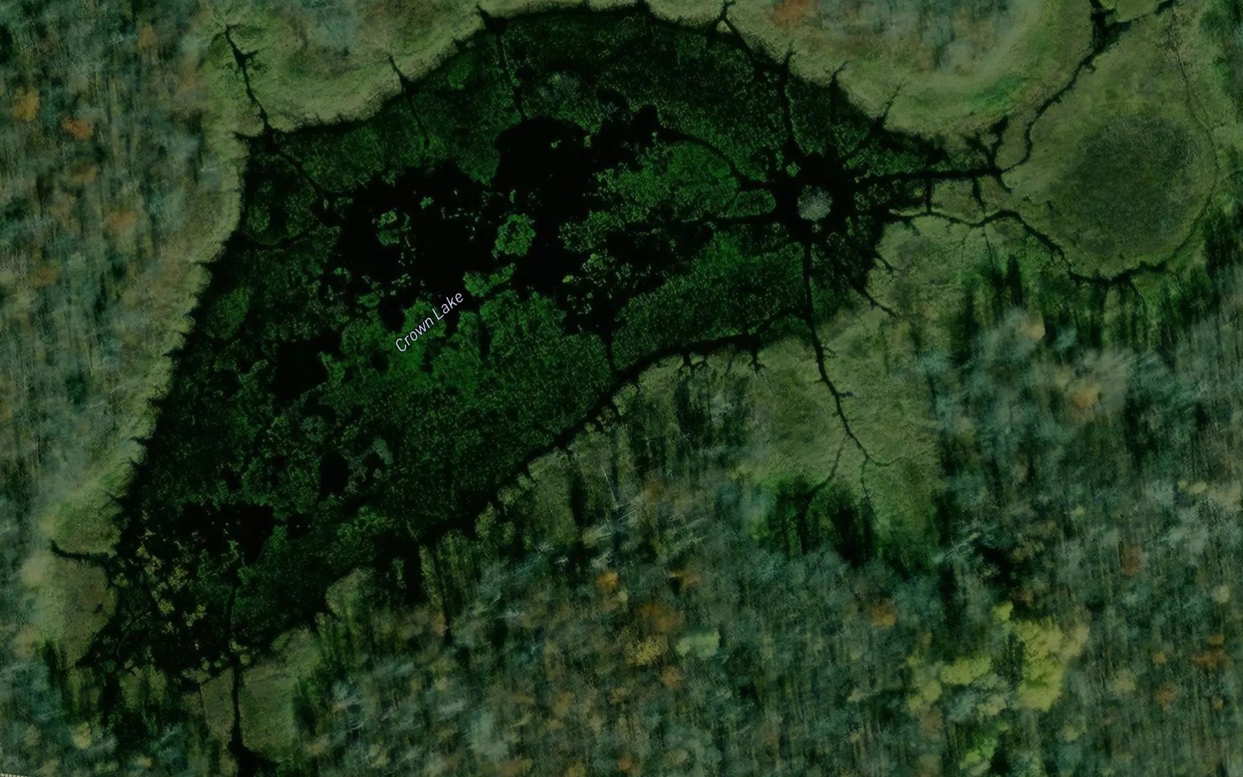 Satellite map of the Crown Lake