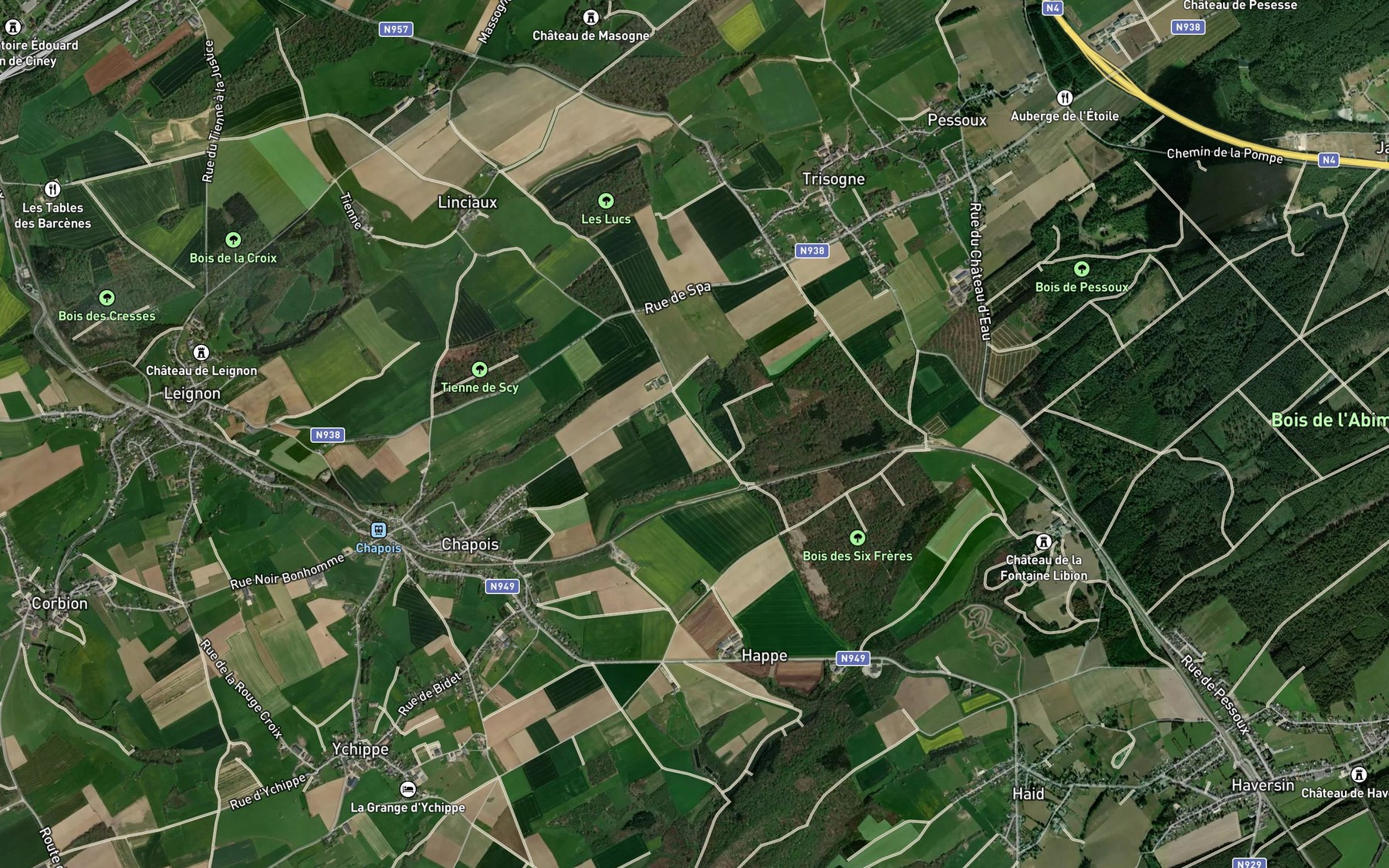 Satellite map of the Etang Wespion