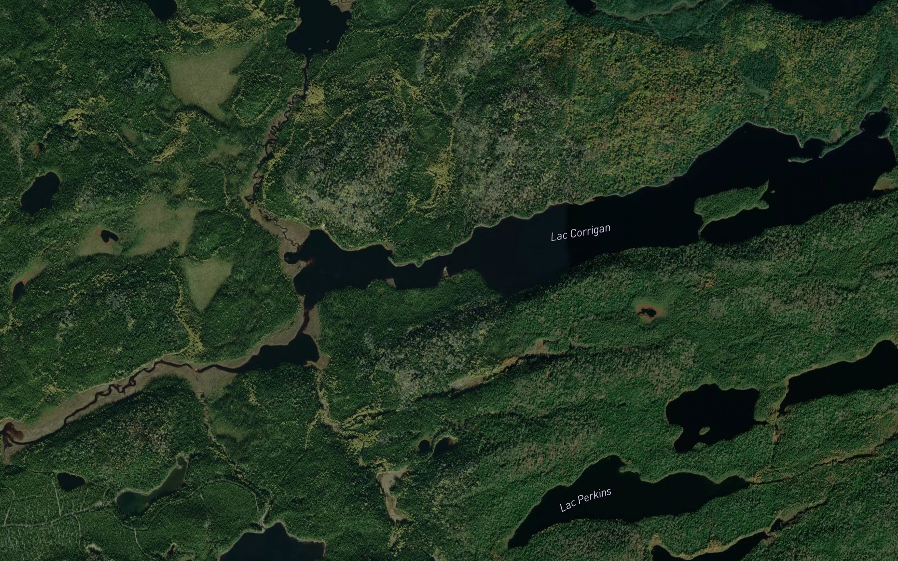 Satellite map of the Lac Corrigan