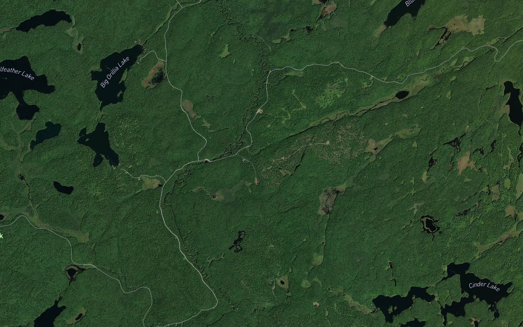 Satellite map of the South Jean Creek