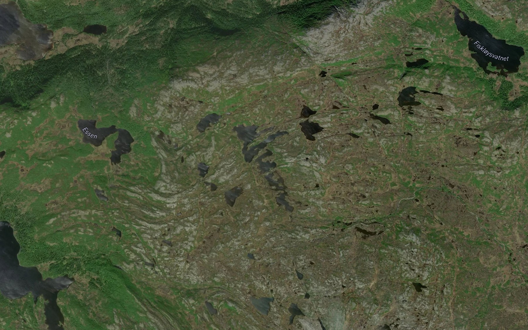 Satellite map of the Tverrelvtjornin