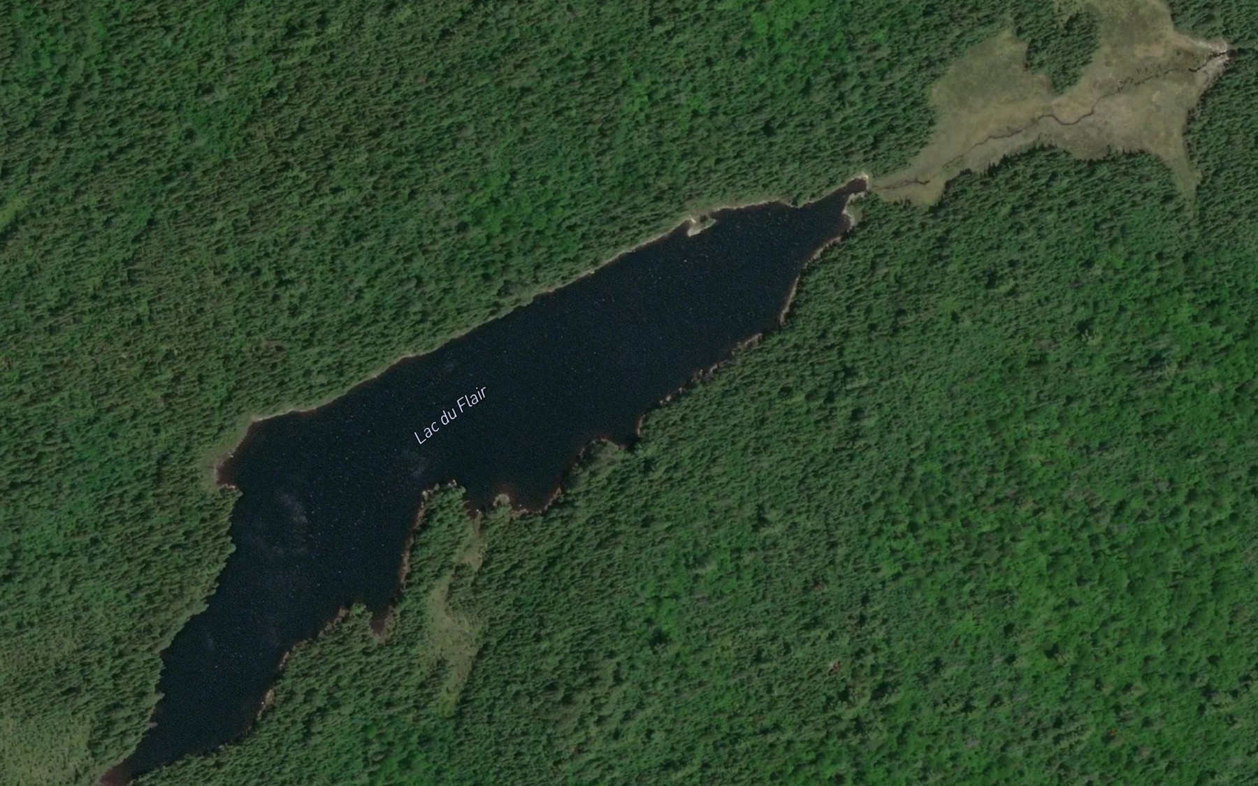 Satellite map of the Lac du Flair