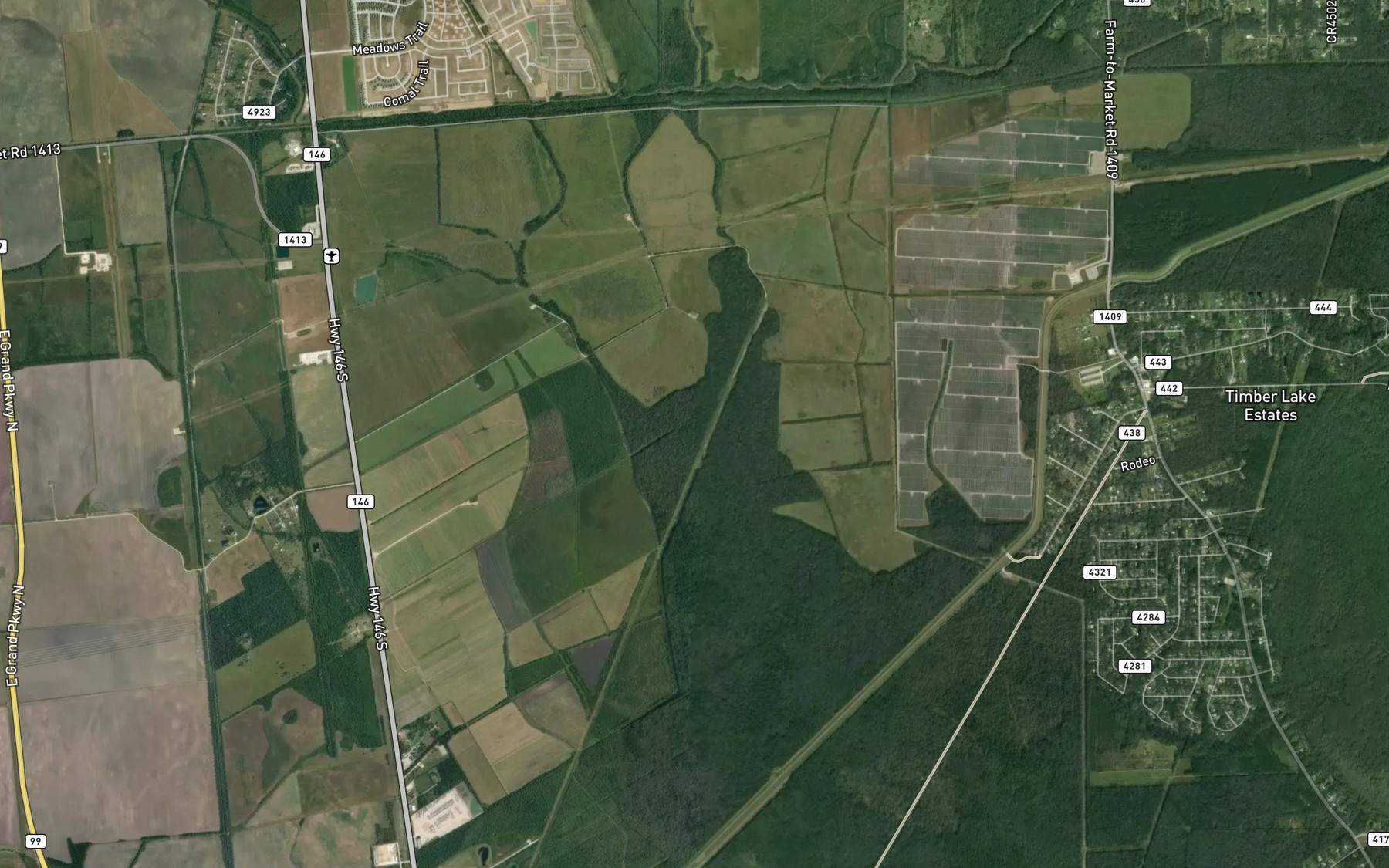 Satellite map of the Old River Drain