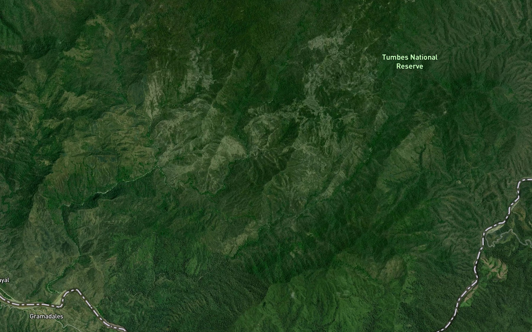 Satellite map of the Quebrada Batan
