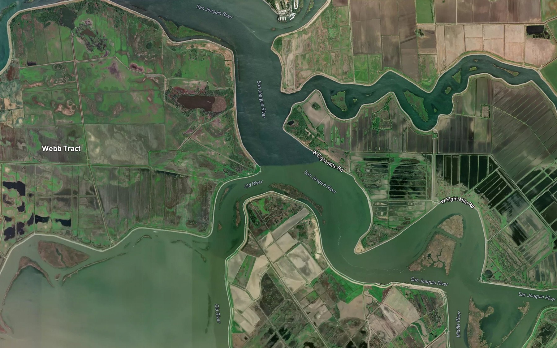 Satellite map of the Old River