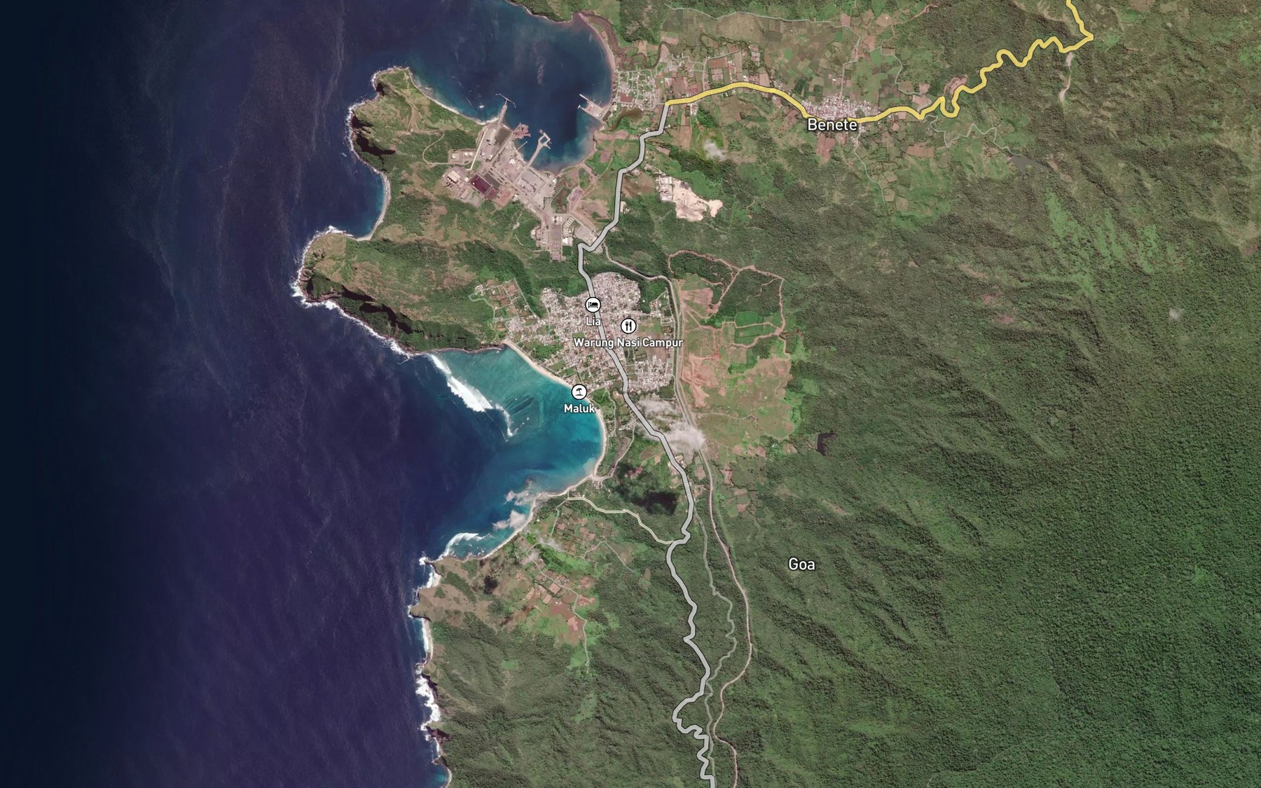 Satellite map of the Brang Beringin
