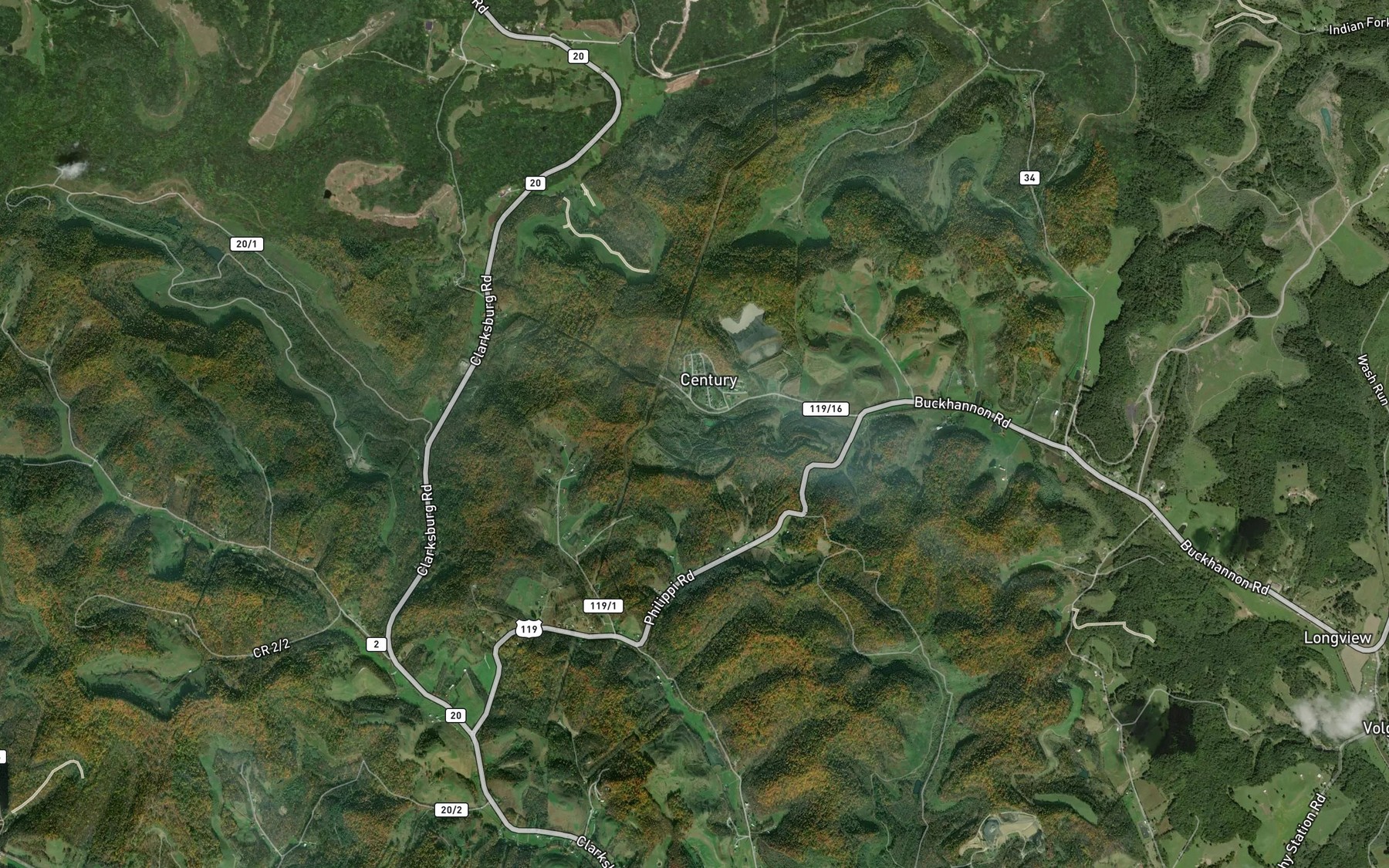 Satellite map of the Century Number One Cummunity Spring
