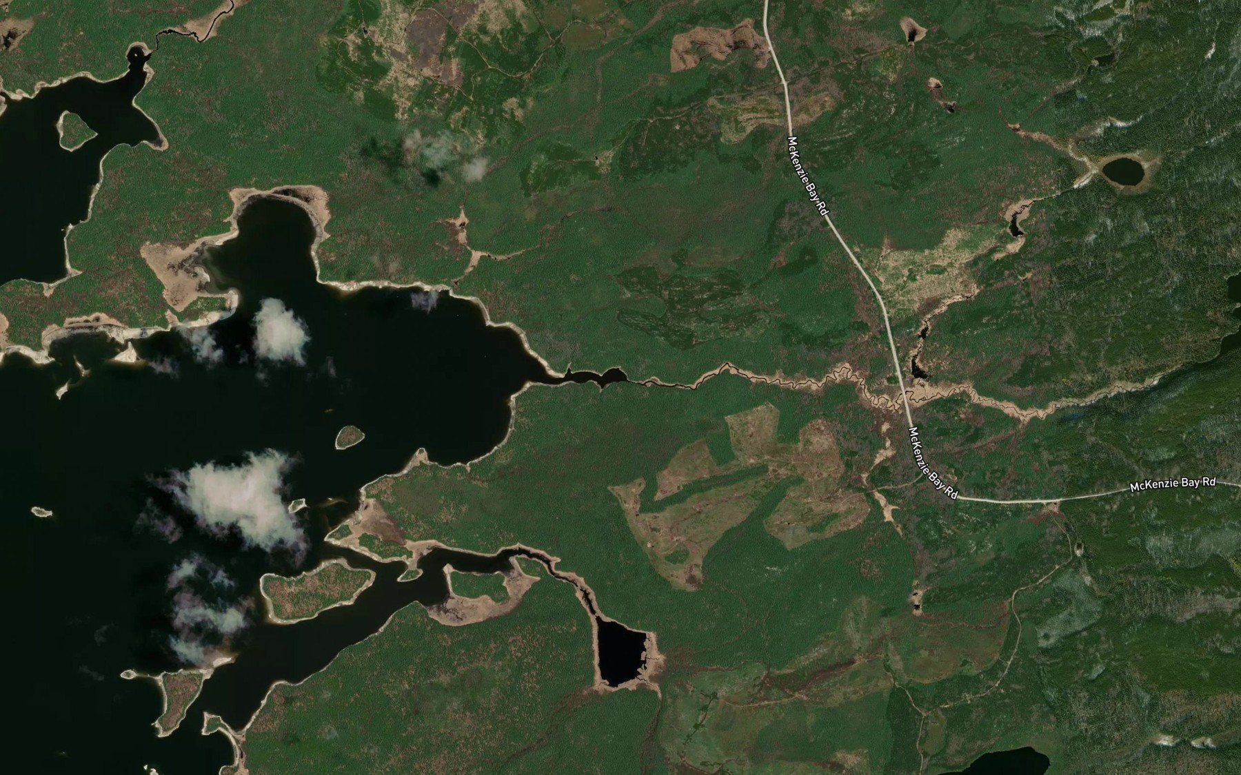 Satellite map of the Bannatyne Creek