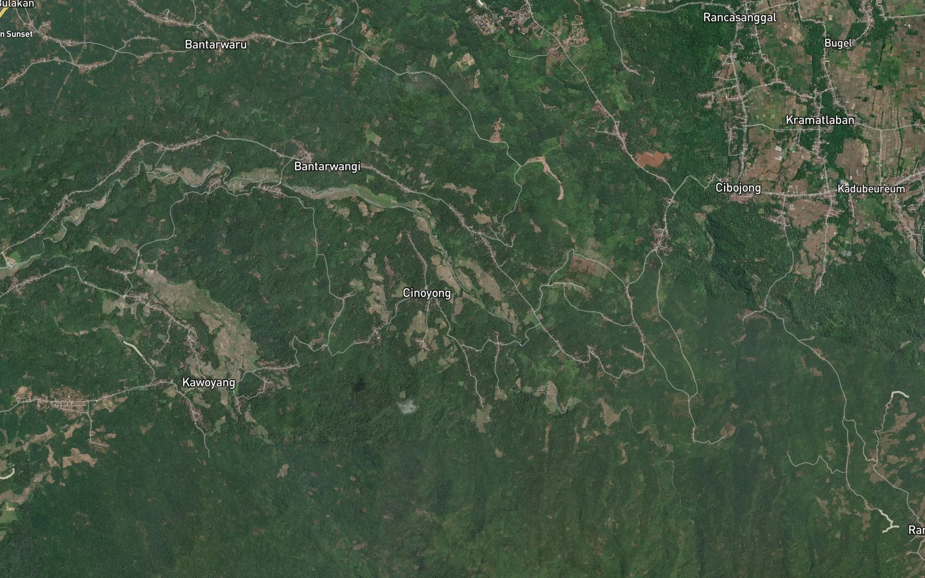 Satellite map of the Ci Pamunggrang