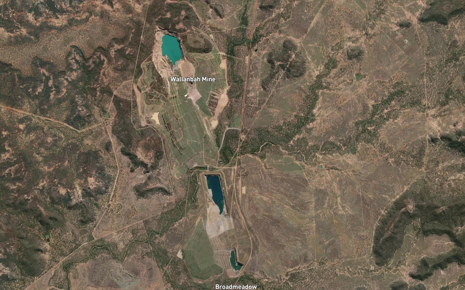 Satellite map of the Bullock Creek