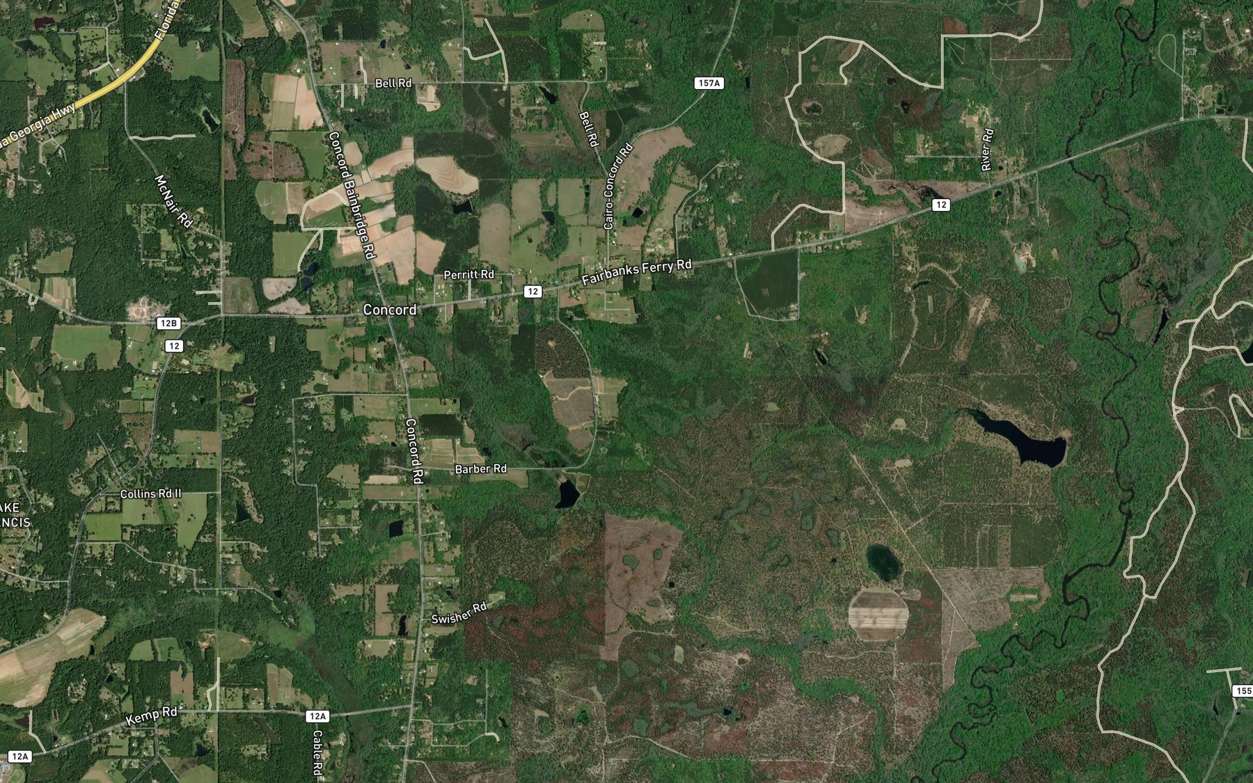 Satellite map of the H H Swisher Pond