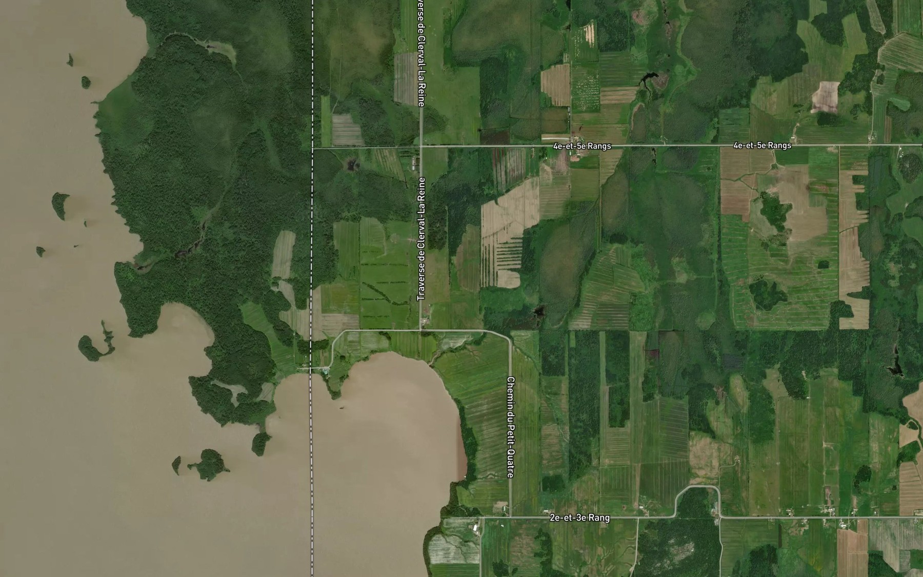 Satellite map of the Cours d'eau Delisle