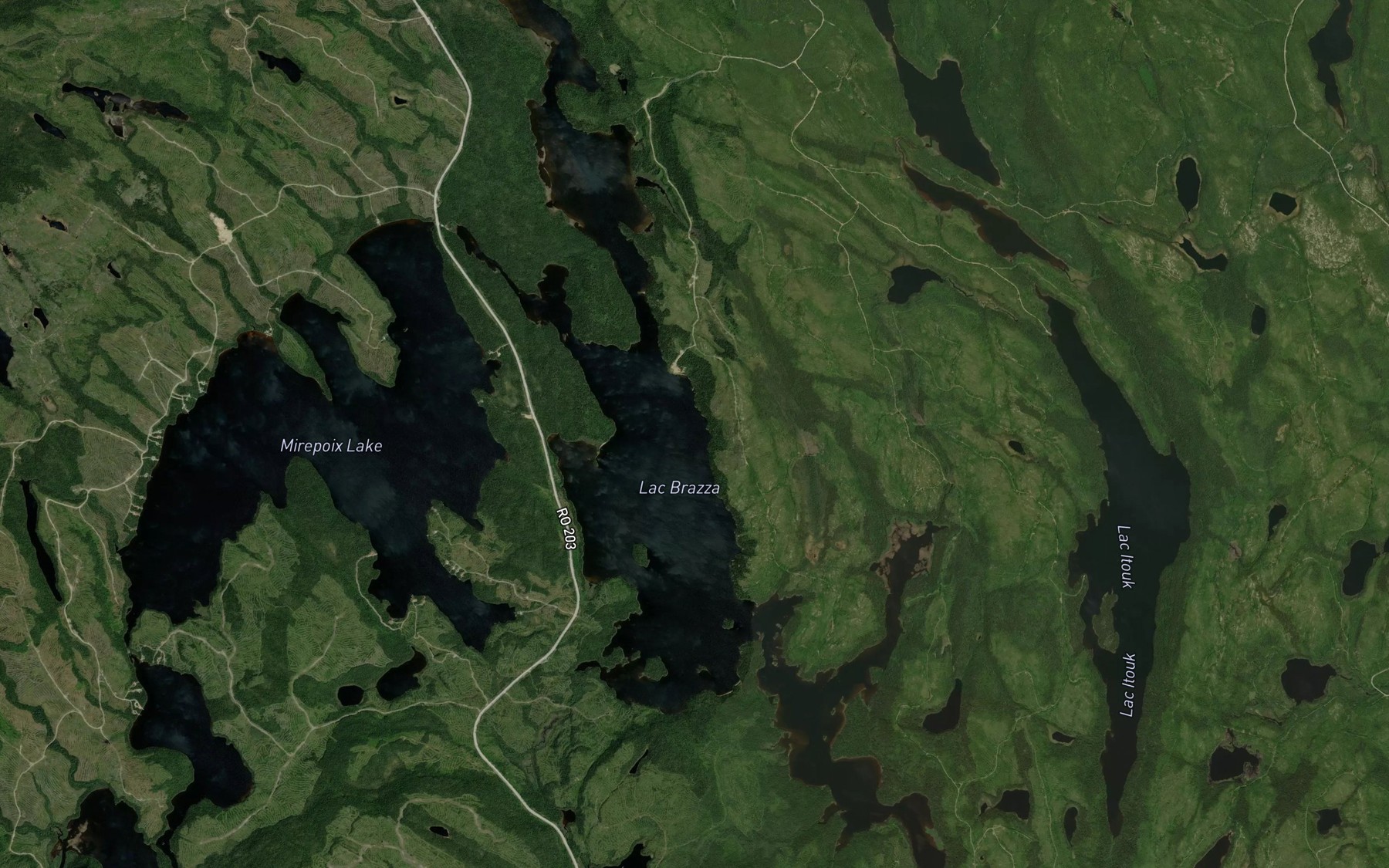 Satellite map of the Lac Brazza